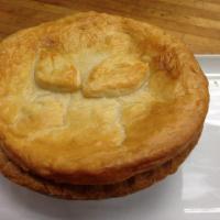 the chicken pot pie · old fashioned all white meat chicken | carrot | green pea | celery | red rose potato | thyme...