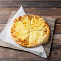 White Pizza · Made with ricotta, mozzarella, and olive oil.