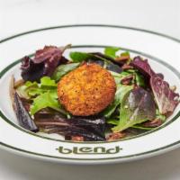 Queso de Cabra Salad · Mixed greens, spicy roasted pecans, crispy goat cheese with sherry vinaigrette.