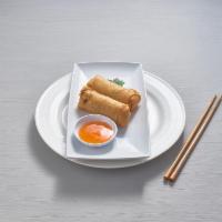 2. Beef Egg Roll · 2 pieces. Crispy dough filled with minced vegetables and beef.