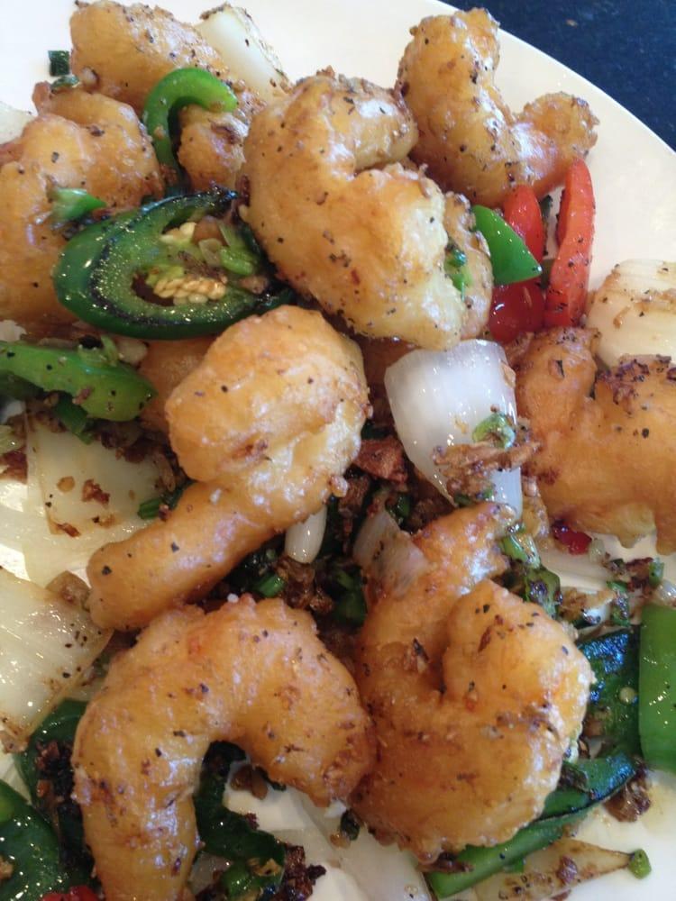 Salt and Pepper Shrimp · Deep-fried shrimp sauteed with salt, pepper and jalapenos. Spicy.