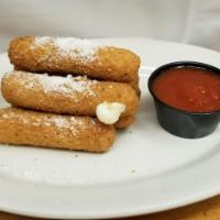 Mozzarella Stick · Hand-sliced mozzarella lightly breaded and fried to golden perfection.