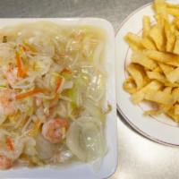 28. Quart of Shrimp Chow Mein · With crunchy noodle.