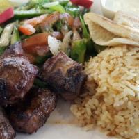 Lamb Kebab Entree · Grilled lamb chops.