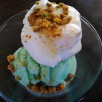 Ashta Ice Cream · Mediterranean ice cream, rose water, pistachio, almond and chocolate flavors. Vegan.