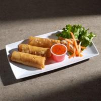 A1. Cha Gio · 3 egg rolls. Vietnamese egg rolls made with pork, carrots and noodles. Served with table sal...