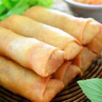 3 Pieces Egg Rolls · Savory filling wrapped in a paper thin wrapper and deep-fried.