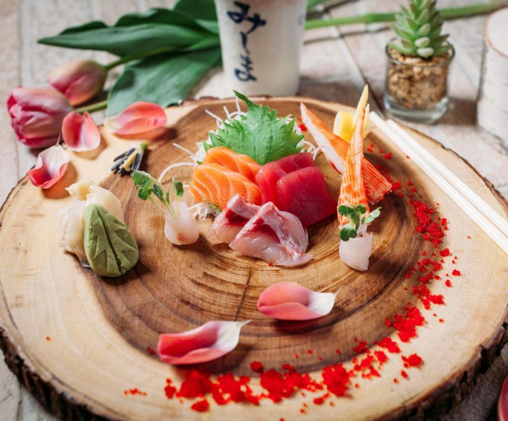 Sashimi Appetizer · 9 pieces assorted sliced fresh fish sashimi.