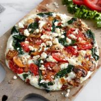 Egg White & Veggie Omelet · Three eggs, spinach, tomatoes, mushrooms, caramelized onions and crumbled feta cheese. Serve...