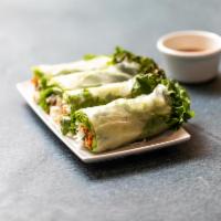 Fresh Salad Rolls · Vermicelli noodles, carrots, bean sprouts, lettuce and basil wrapped in rice paper, served w...