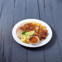 Lucy's Choice · 2 enchiladas with mole poblano and your choice of cheese, beef, chicken or picadillo. Served...