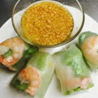 Nime Chow ( 2 ) · Traditional and authentic fresh spring rolls with a choice of vegetable, shrimp, chicken or ...