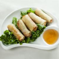 5. Cha Gio (5 pcs) 越南炸春卷 · Vietnamese meat spring roll filled with pork, shrimp, jicama, clear noodle, and black fungus...