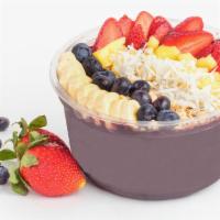 Paradise Acai Bowl · Organic brazilian acai, mixed berries, banana, mango, and almond milk, blended. Topped with ...