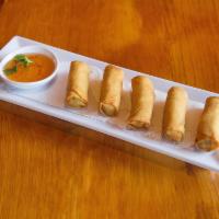 2. Egg Rolls · Deep fried vegetable egg rolls. Served with sweet and sour sauce.