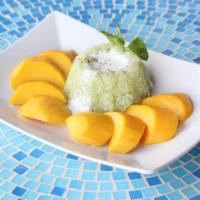 Sticky Rice with Mango · Seasonal. Guilty but delicious! An aromatic sweet sticky rice mixed with coconut milk, accom...