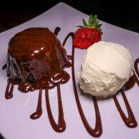 Chocolate Lava · Chocolate cake, warm ganache and Hagen Daz ice cream.