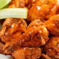 Jumbo Boneless Wings · Cooked wing of a chicken coated in sauce or seasoning.