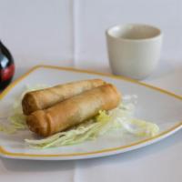 A-2. 2 Egg Roll · Crispy dough filled with minced vegetables.
