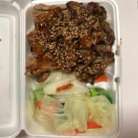 Chicken and Steak Teriyaki Plate · Served with your choice of rice and vegetables.
