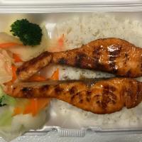 Salmon Hibachi Entree · Served with your choice of rice and vegetables.