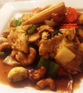 Cashew Nuts · Sauteed meat of choice in roasted sweet chili paste, carrots, onions, bell peppers and cashew nuts.