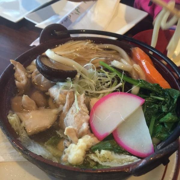 Chicken Sukiyaki · Chicken, tofu and vegetable cooked in sweet soy sauce.
