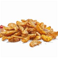 Potato Wedges · Crispy on the outside, soft on the inside and flavored with sour cream and chive seasoning.