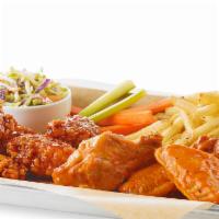 Traditional & Boneless Wing Combo · Traditional and boneless wings, hand-spun in your favorite sauce or seasoning.  Served with ...