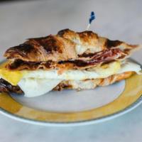 Egg, Cheese and Bacon Croissant · 