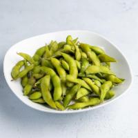 Edamame · Lightly salted green soy beans pods. 