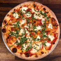* Margherita Pizza · Tomato sauce, fresh mozzarella and basil.