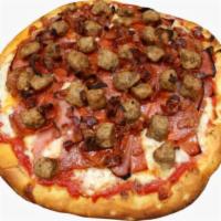 All Meat Special Pizza · Pepperoni, salami, ham, Italian sausage and bacon.