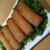 5 Pieces Vegetable Spring Roll · Deep fried vegetable spring roll.