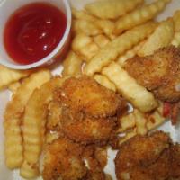 Fried Shrimp · 6 pieces with fries.