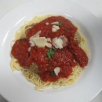 Spaghetti with Meatballs · Homemade meatballs served with marinara sauce or meat sauce. Fresh pastas includes small hou...