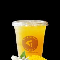Mango Green Tea · with mango cubes (iced only)