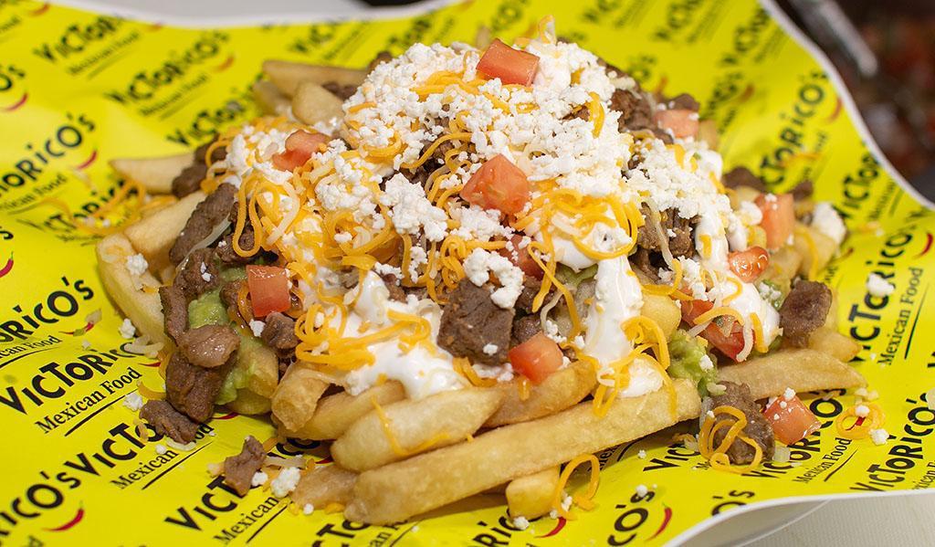 Carne Asada Fries · French Fries with choice of meat, beans,guacamole,pico de gallo, sour cream and cheese
