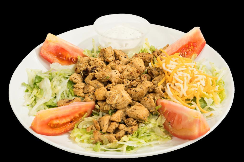 Grilled Chicken Salad · Grilled Chicken,lettuce,tomato and cheese. Ranch on the side 