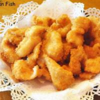 SD7. Golden Fish · Marinated fish slices fried to a golden brown.