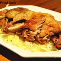 C13. Deep Fried Duck · Duck marinated with salt and scallion steamed and fried before serving.