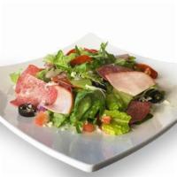 Antipasto Salad · Romaine lettuce with pepperoni, ham, salami, mozzarella cheese, bell peppers, onions, tomato...