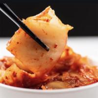 Fresh Kimchi (4oz) · Seasoned Napa cabbage. Slightly Spicy. Vegan.