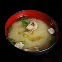 Miso Soup · Miso with tofu.