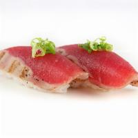 Seared Tuna · Marinated ahi tuna.