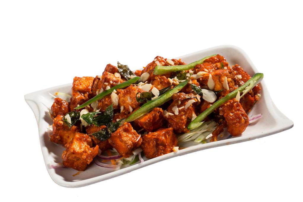 Chilli Paneer · Paneer sauteed with chilies and other spices.
