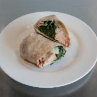 5. Chicken and Spinach Wrap · Whole wheat wrap with home-made low sodium tomato sauce, low fat Mozzarella, steamed spinach...