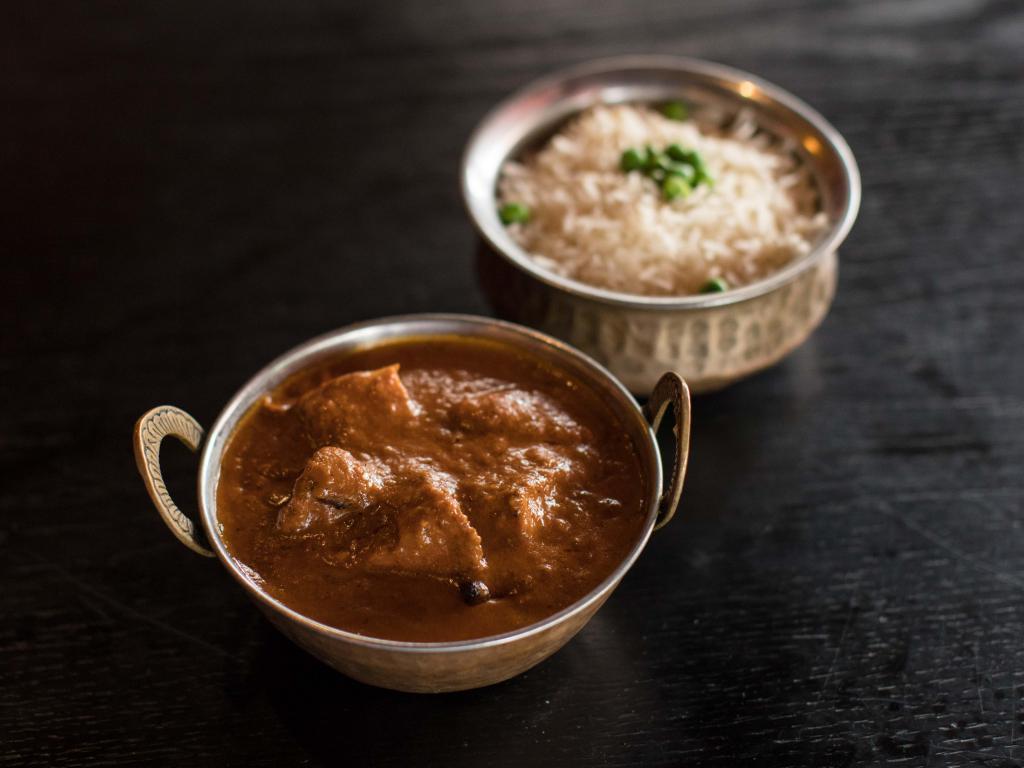 38. Chicken Tikka Masala · Boneless chicken breast cubes cooked in special sauce with herbs and spices. Gluten free.