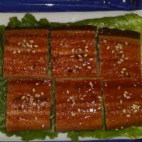 Unagi Sashimi Appetizer · 6 pieces of fresh water eel. 