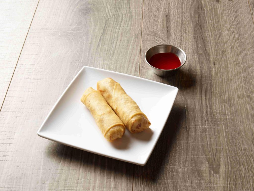 Crispy Egg Rolls · 2 rolls. Made for vegetarians! These contain cabbage, carrots, clear noodles and zest of Chinese spices.